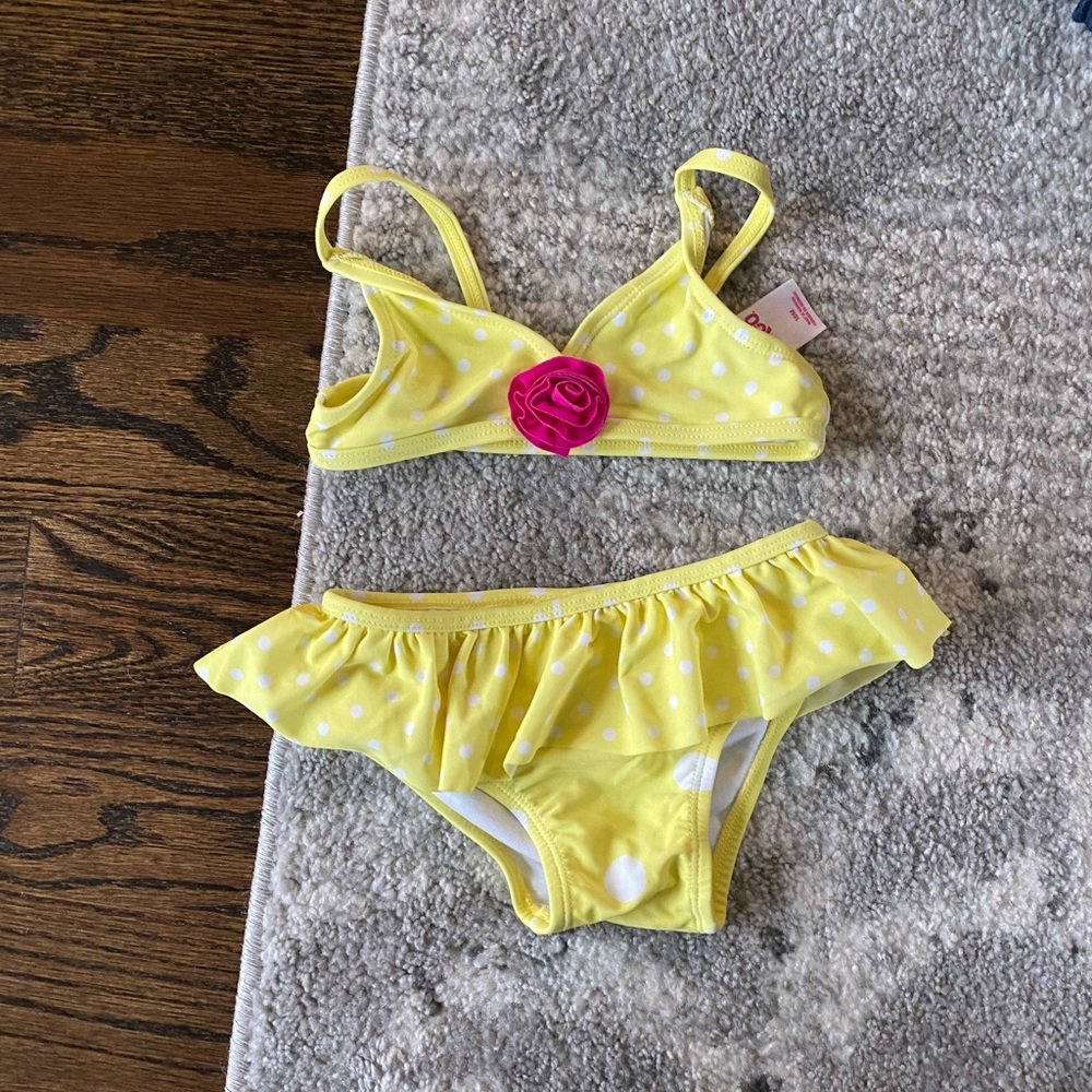 Yellow Polka Dot Bikini size 18 months